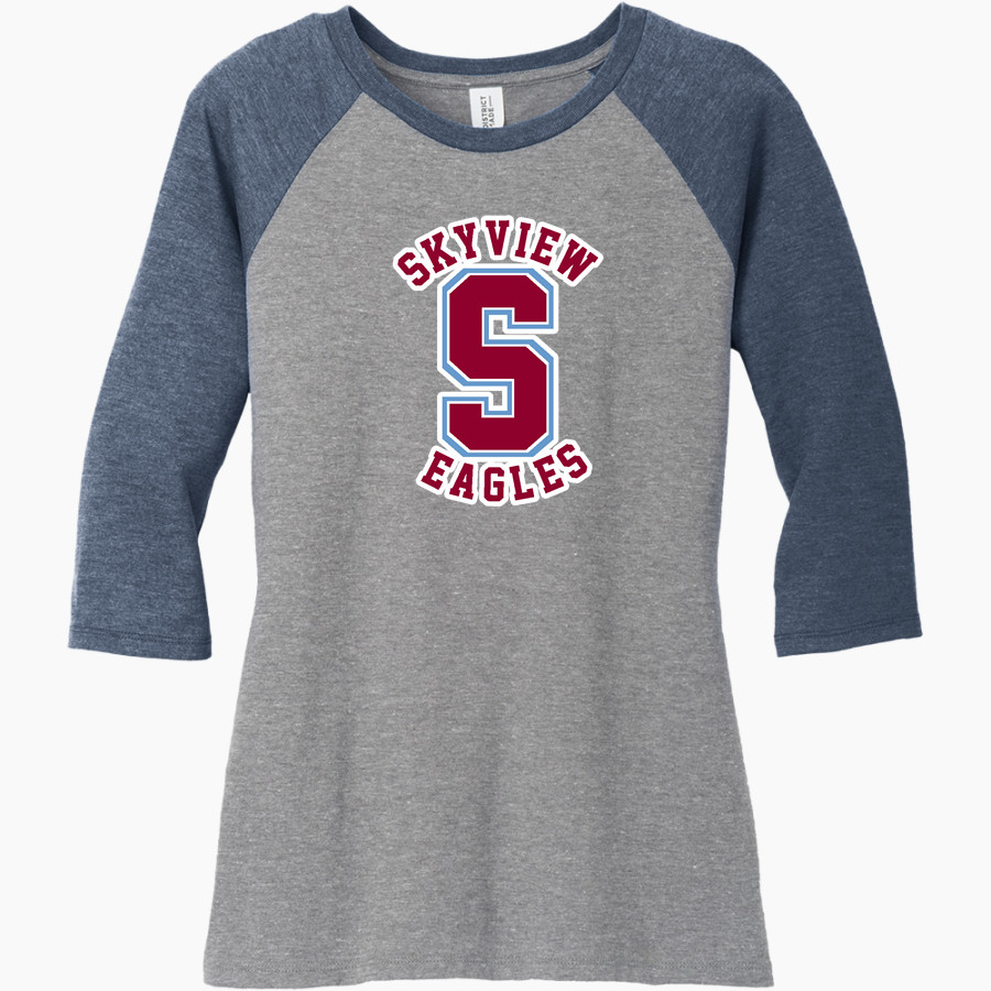 Skyview Eagles <span class="pdp-name-mascot">Skyview Middle Eagles</span> District Women's Perfect Tri 3/4-Sleeve Raglan