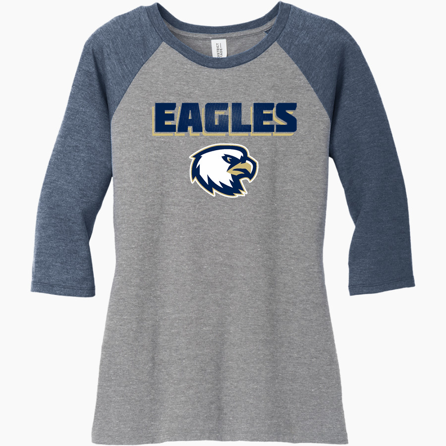 Akins Eagles <span class="pdp-name-mascot">Akins Eagles</span> District Women's Perfect Tri 3/4-Sleeve Raglan