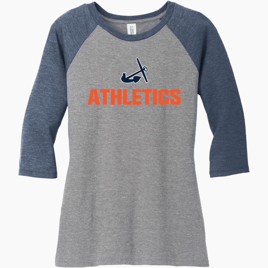 Hope College Online Athletics Store <span class="pdp-name-mascot">Hope Flying Dutch</span> District Women's Perfect Tri 3/4-Sleeve Raglan