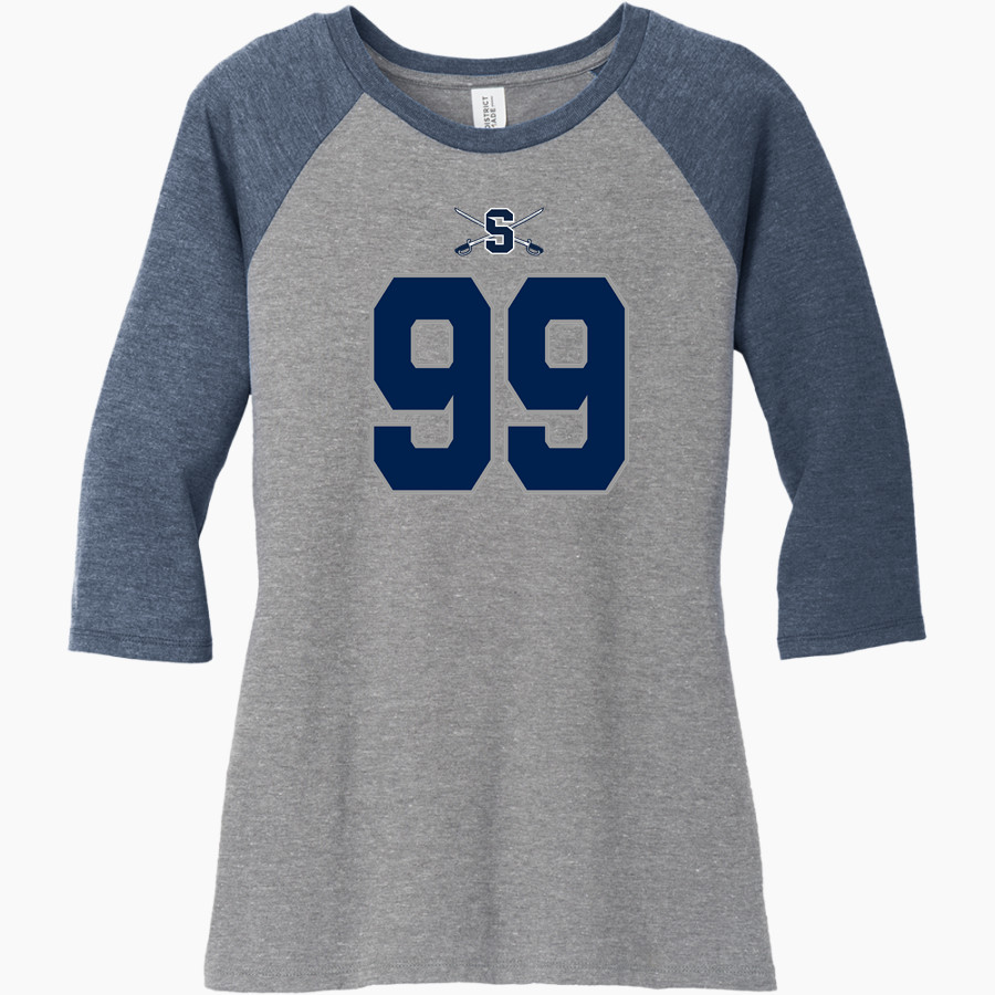 Saints Peter and Paul Sabres <span class="pdp-name-mascot">Saints Peter and Paul Sabres</span> District Women's Perfect Tri 3/4-Sleeve Raglan