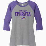 Ephrata Area School District MOUNTAINEERS <span class="pdp-name-mascot">EPHRATA MOUNTAINEERS</span> District Women's Perfect Tri 3/4-Sleeve Raglan Front Thumbnail