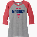 Marston Mariners <span class="pdp-name-mascot">Marston Mariners</span> District Women's Perfect Tri 3/4-Sleeve Raglan Front Thumbnail