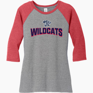 District Women's Perfect Tri 3/4-Sleeve Raglan