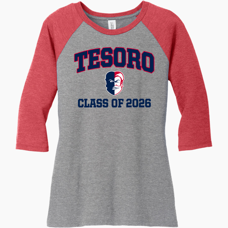 Tesoro Titans <span class="pdp-name-mascot">Tesoro Titans</span> District Women's Perfect Tri 3/4-Sleeve Raglan