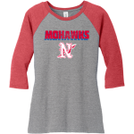 NORTHWEST HIGH SCHOOL MOHAWKS <span class="pdp-name-mascot">NORTHWEST MOHAWKS</span> District Women's Perfect Tri 3/4-Sleeve Raglan Front Thumbnail
