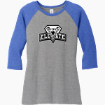 Utah Elevate Lacrosse Elevate <span class="pdp-name-mascot">Utah Elevate Lacrosse</span> District Women's Perfect Tri 3/4-Sleeve Raglan Front Thumbnail