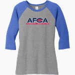 AFCA <span class="pdp-name-mascot">Afca Texas</span> District Women's Perfect Tri 3/4-Sleeve Raglan Front Thumbnail