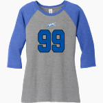 Crow Tigers <span class="pdp-name-mascot">Crow Middle School Tigers</span> District Women's Perfect Tri 3/4-Sleeve Raglan Front Thumbnail