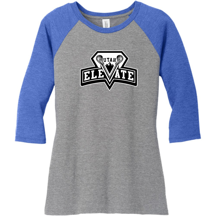Utah Elevate Lacrosse Elevate <span class="pdp-name-mascot">Utah Elevate Lacrosse</span> District Women's Perfect Tri 3/4-Sleeve Raglan
