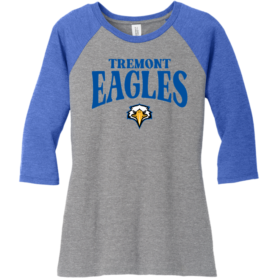 TREMONT HIGH SCHOOL EAGLES <span class="pdp-name-mascot">TREMONT EAGLES</span> District Women's Perfect Tri 3/4-Sleeve Raglan