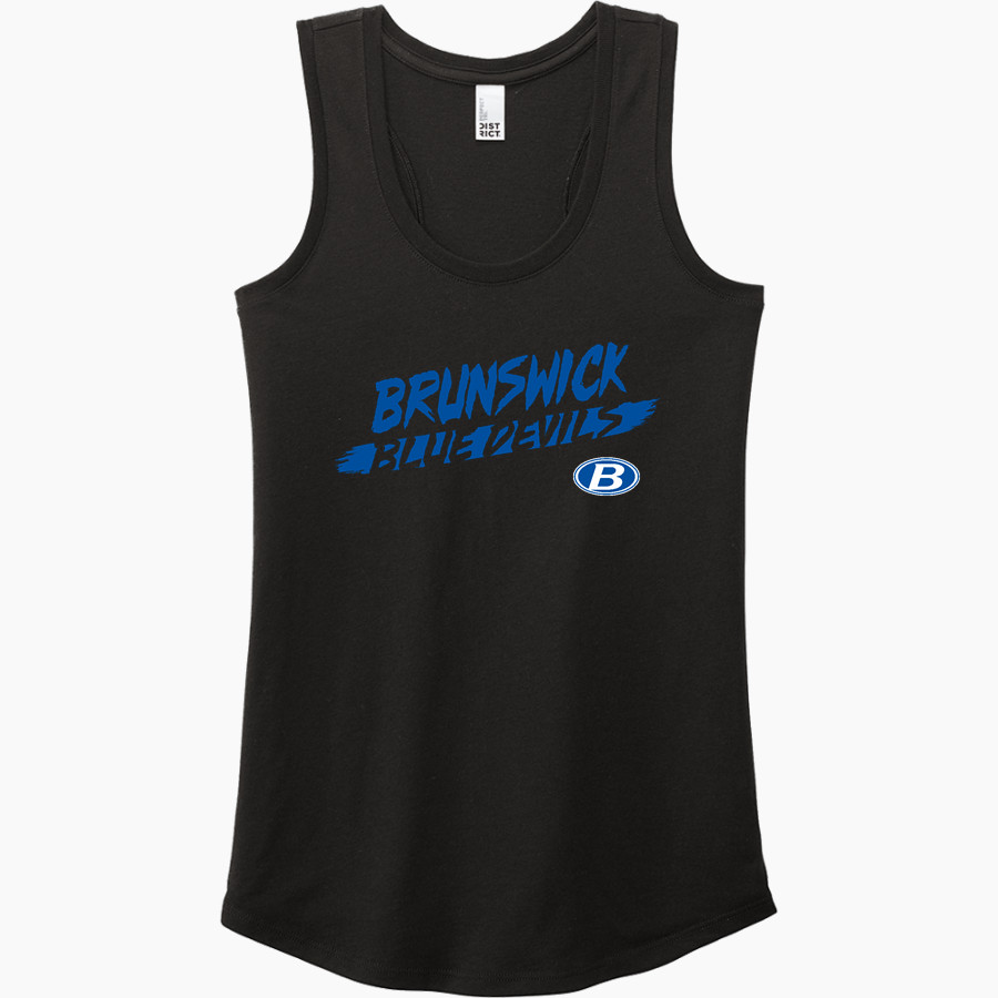BRUNSWICK ATHLETIC FOUNDATION GO BIG BLUE <span class="pdp-name-mascot">BRUNSWICK BLUE DEVILS</span> District Women's Perfect Tri Racerback Tank