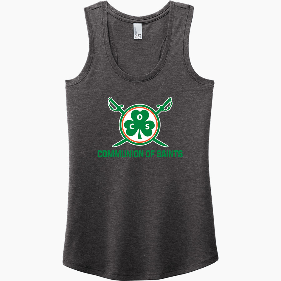 Communion of Saints School Sabres official sideline store <span class="pdp-name-mascot">Communion of Saints School Sabres</span> District Women's Perfect Tri Racerback Tank