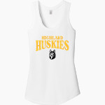 HIGHLAND HIGH SCHOOL HUSKIES District Women's Perfect Tri Racerback Tank Front Thumbnail