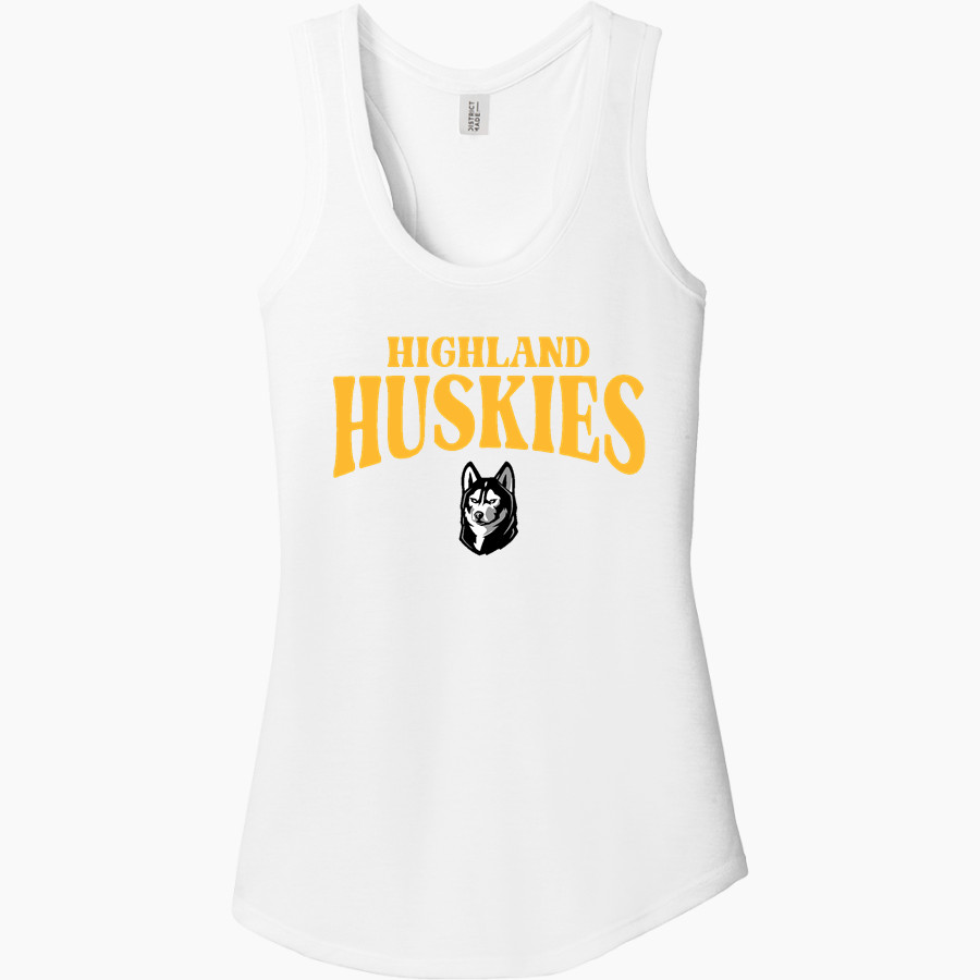 HIGHLAND HIGH SCHOOL HUSKIES District Women's Perfect Tri Racerback Tank