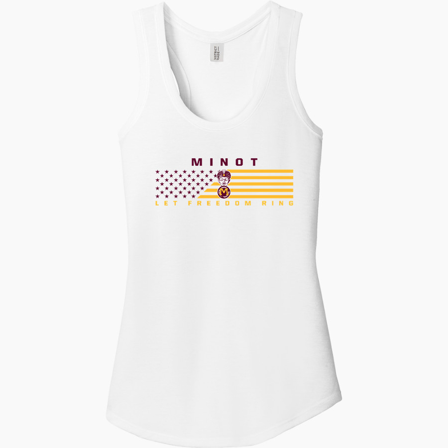 MINOT HIGH SCHOOL MAGICIANS <span class="pdp-name-mascot">MINOT MAGICIANS</span> District Women's Perfect Tri Racerback Tank