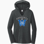 WELCH HIGH SCHOOL WILDCATS District Women's Perfect Tri Long Sleeve Hoodie Front Thumbnail