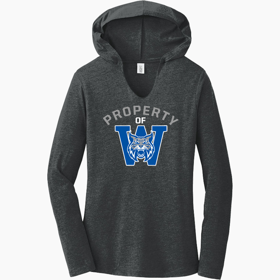 WELCH HIGH SCHOOL WILDCATS District Women's Perfect Tri Long Sleeve Hoodie