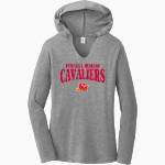 PURCELL MARIAN CAVALIERS official sideline store District Women's Perfect Tri Long Sleeve Hoodie Front Thumbnail