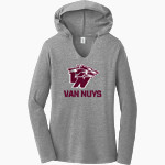 VAN NUYS HIGH SCHOOL WOLVES <span class="pdp-name-mascot">VAN NUYS WOLVES</span> District Women's Perfect Tri Long Sleeve Hoodie Front Thumbnail