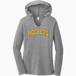 Broughal Rockets <span class="pdp-name-mascot">Broughal Rockets</span> District Women's Perfect Tri Long Sleeve Hoodie Front Thumbnail