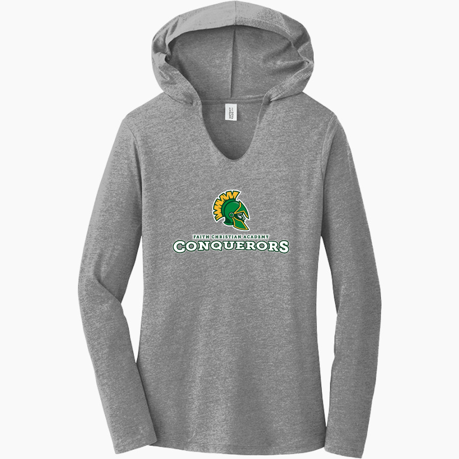 FAITH CHRISTIAN ACADEMY CONQUERORS <span class="pdp-name-mascot">FAITH CONQUERORS</span> District Women's Perfect Tri Long Sleeve Hoodie