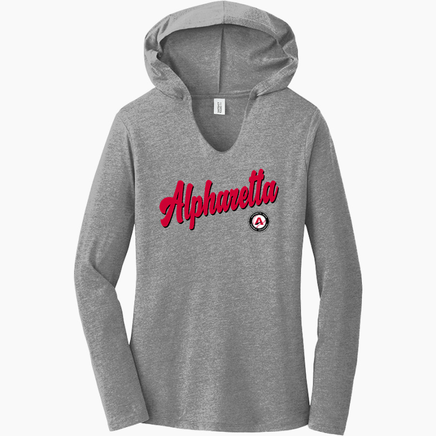 Alpharetta Youth Baseball Alpharetta <span class="pdp-name-mascot">Alpharetta Youth Baseball Association</span> District Women's Perfect Tri Long Sleeve Hoodie