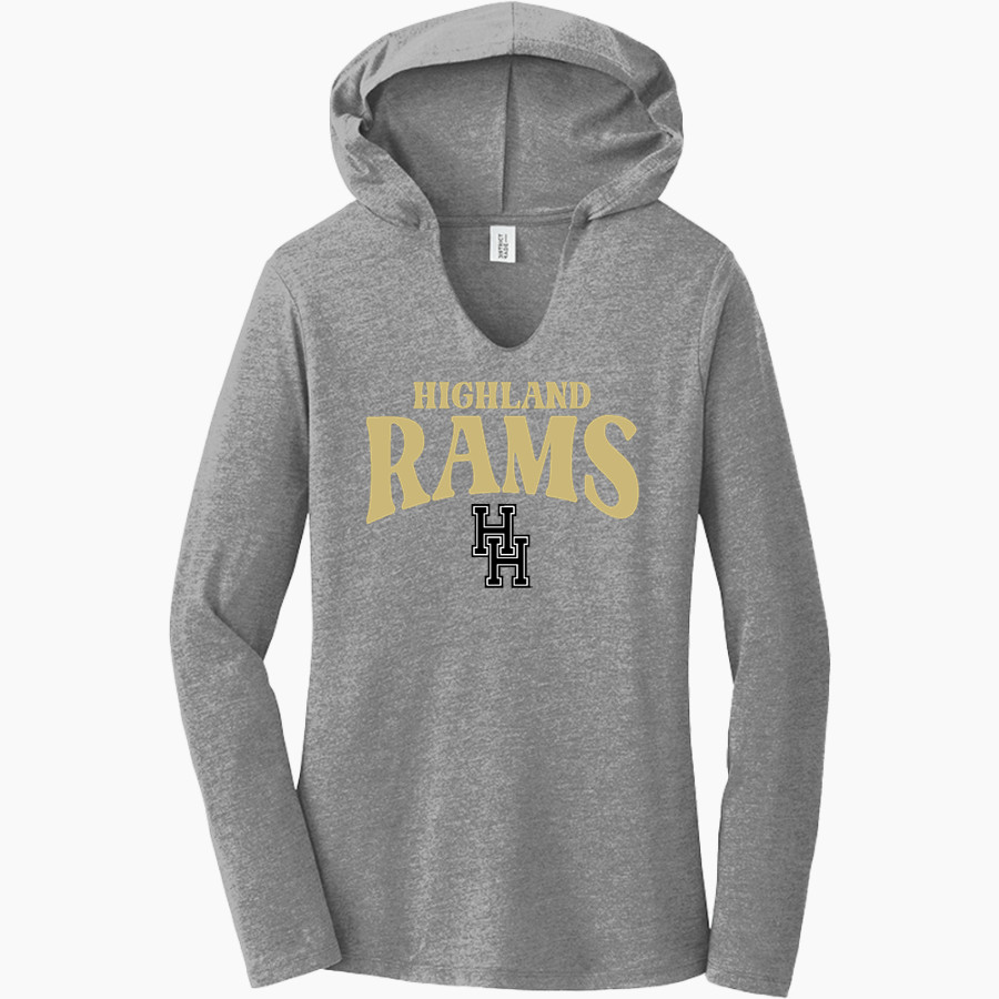 HIGHLAND HIGH SCHOOL RAMS <span class="pdp-name-mascot">HIGHLAND RAMS</span> District Women's Perfect Tri Long Sleeve Hoodie