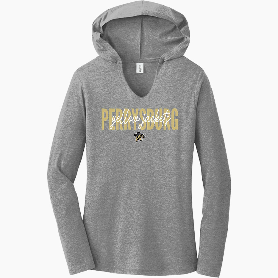 PERRYSBURG HIGH SCHOOL YELLOW JACKETS <span class="pdp-name-mascot">PERRYSBURG YELLOW JACKETS</span> District Women's Perfect Tri Long Sleeve Hoodie