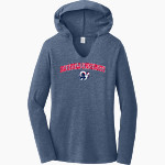 Bluefield University Sideline Store <span class="pdp-name-mascot">Bluefield University</span> District Women's Perfect Tri Long Sleeve Hoodie Front Thumbnail