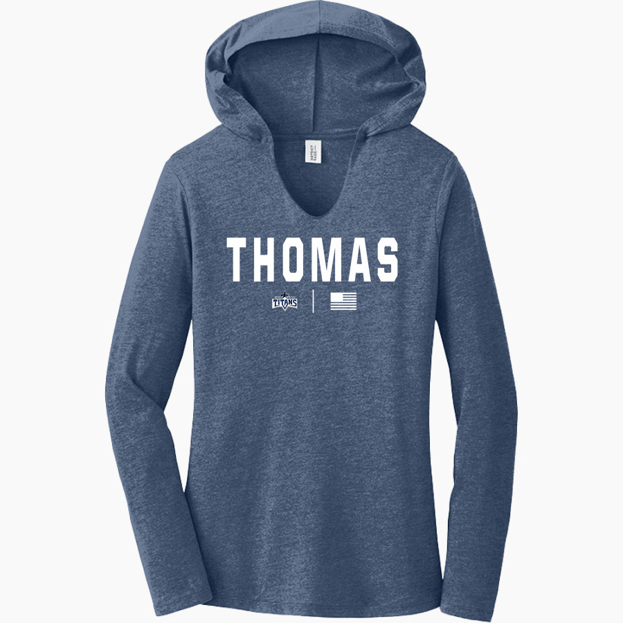 Thomas TITANS <span class="pdp-name-mascot">THOMAS TITANS</span> District Women's Perfect Tri Long Sleeve Hoodie