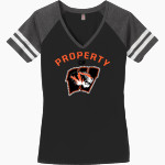 WIGGINS TIGERS The Official Online Store <span class="pdp-name-mascot">WIGGINS TIGERS</span> District Women's Game V-Neck T-Shirt Front Thumbnail
