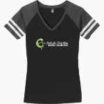 Catholic Charities of Eastern WA Catholic Charities District Women's Game V-Neck T-Shirt Front Thumbnail