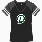 Delta College Pioneers District Women's Game V-Neck T-Shirt Front Thumbnail