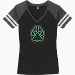 NEW HAMPTON HUSKIES <span class="pdp-name-mascot">NEW HAMPTON SCHOOL HUSKIES</span> District Women's Game V-Neck T-Shirt Front Thumbnail