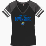 Devonshire Knights <span class="pdp-name-mascot">Devonshire Knights</span> District Women's Game V-Neck T-Shirt Front Thumbnail