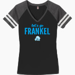 Frankel Jewish Academy Jaguars official sideline store <span class="pdp-name-mascot">Frankel Jewish Academy Jaguars</span> District Women's Game V-Neck T-Shirt Front Thumbnail