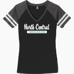 North Central Thunderbirds <span class="pdp-name-mascot">North Central Thunderbirds</span> District Women's Game V-Neck T-Shirt Front Thumbnail