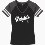Lansingburgh Knights The Official Online Store <span class="pdp-name-mascot">Lansingburgh Knights</span> District Women's Game V-Neck T-Shirt Front Thumbnail