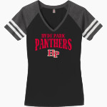 Hyde Park Schools PANTHERS <span class="pdp-name-mascot">Hyde Park Baptist School PANTHERS</span> District Women's Game V-Neck T-Shirt Front Thumbnail