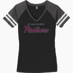 St. Anselm's Abbey Panthers <span class="pdp-name-mascot">Saint Anselm's Abbey Panthers</span> District Women's Game V-Neck T-Shirt Front Thumbnail