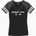 Roxbury Latin <span class="pdp-name-mascot">Roxbury Latin Foxes</span> District Women's Game V-Neck T-Shirt Front Thumbnail