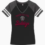 North Valley Bulldogs <span class="pdp-name-mascot">North Valley Baptist School Bulldogs</span> District Women's Game V-Neck T-Shirt Front Thumbnail