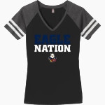 Oswalt Eagles <span class="pdp-name-mascot">Oswalt Academy Eagles</span> District Women's Game V-Neck T-Shirt Front Thumbnail