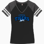 Crow Tigers <span class="pdp-name-mascot">Crow Middle School Tigers</span> District Women's Game V-Neck T-Shirt Front Thumbnail