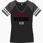Monocacy Mustangs <span class="pdp-name-mascot">Monocacy Middle School Mustangs</span> District Women's Game V-Neck T-Shirt Front Thumbnail