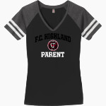 F.C. HIGHLAND F.C. HIGHLAND District Women's Game V-Neck T-Shirt Front Thumbnail