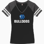 Notre Dame Bulldogs <span class="pdp-name-mascot">Notre Dame Bulldogs</span> District Women's Game V-Neck T-Shirt Front Thumbnail