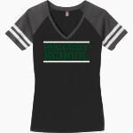 Hockaday School Online Store <span class="pdp-name-mascot">Hockaday</span> District Women's Game V-Neck T-Shirt Front Thumbnail