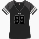 Ad Astra Academies <span class="pdp-name-mascot">Ad Astra Crusaders</span> District Women's Game V-Neck T-Shirt Front Thumbnail
