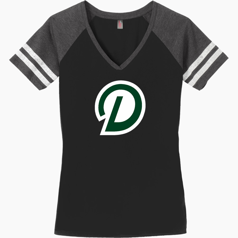 Delta College Pioneers District Women's Game V-Neck T-Shirt